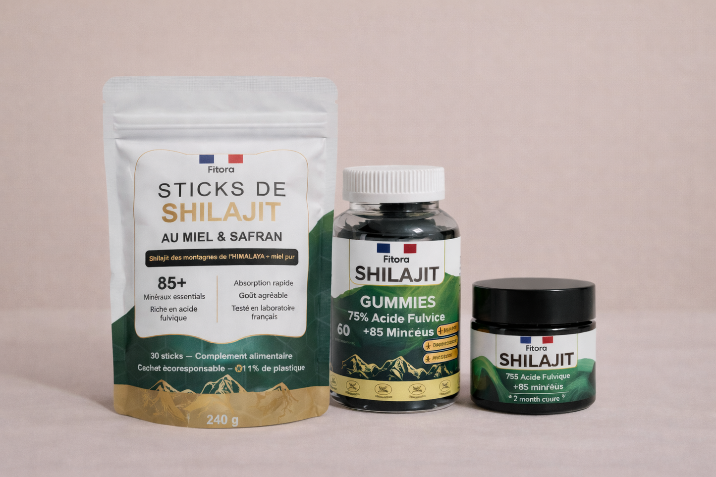 Pack complet Shilajit Miel & Safran
