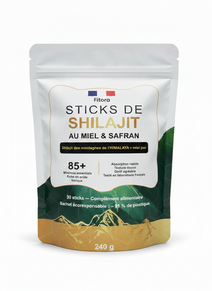 Shilajit Sticks avec Miel & Safran