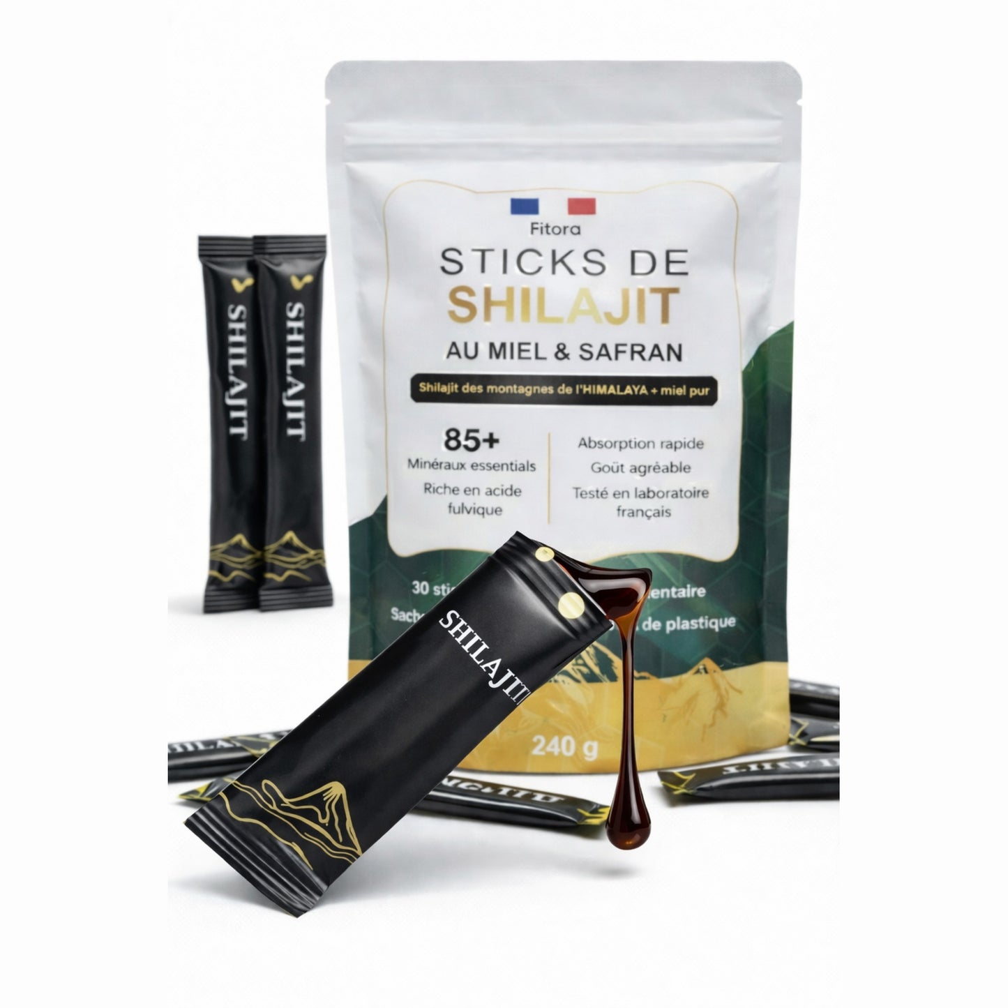 Shilajit Sticks avec Miel & Safran